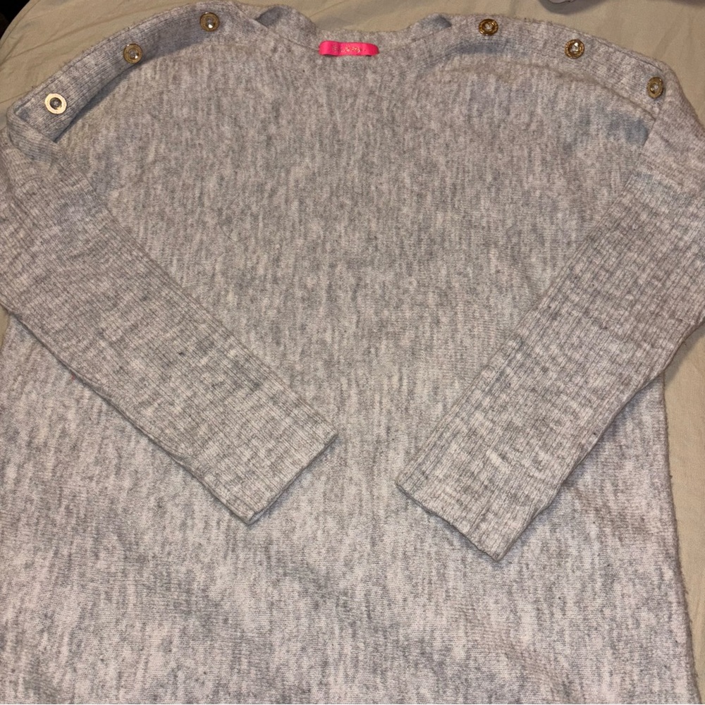 Lilly Pulitzer Women's Arna Sweater 014209 Seaside Grey Pullover Size S